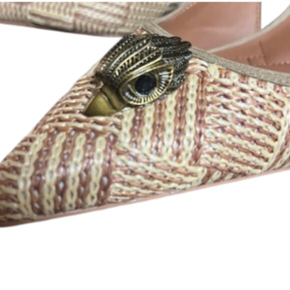 *NEW IN BOX* Kurt Geiger Belgravia Slingback Beige Court - Picture 3 of 6